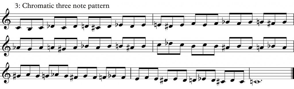 Chromatic three note