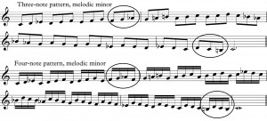 18d – three note and four note in melodic